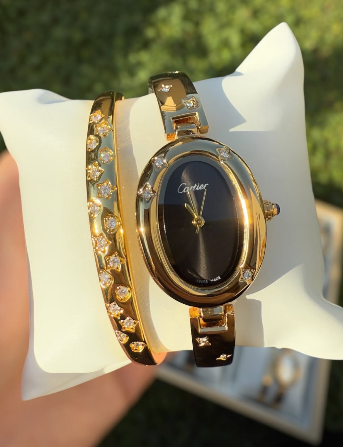 Black Mystique Watch with Kada