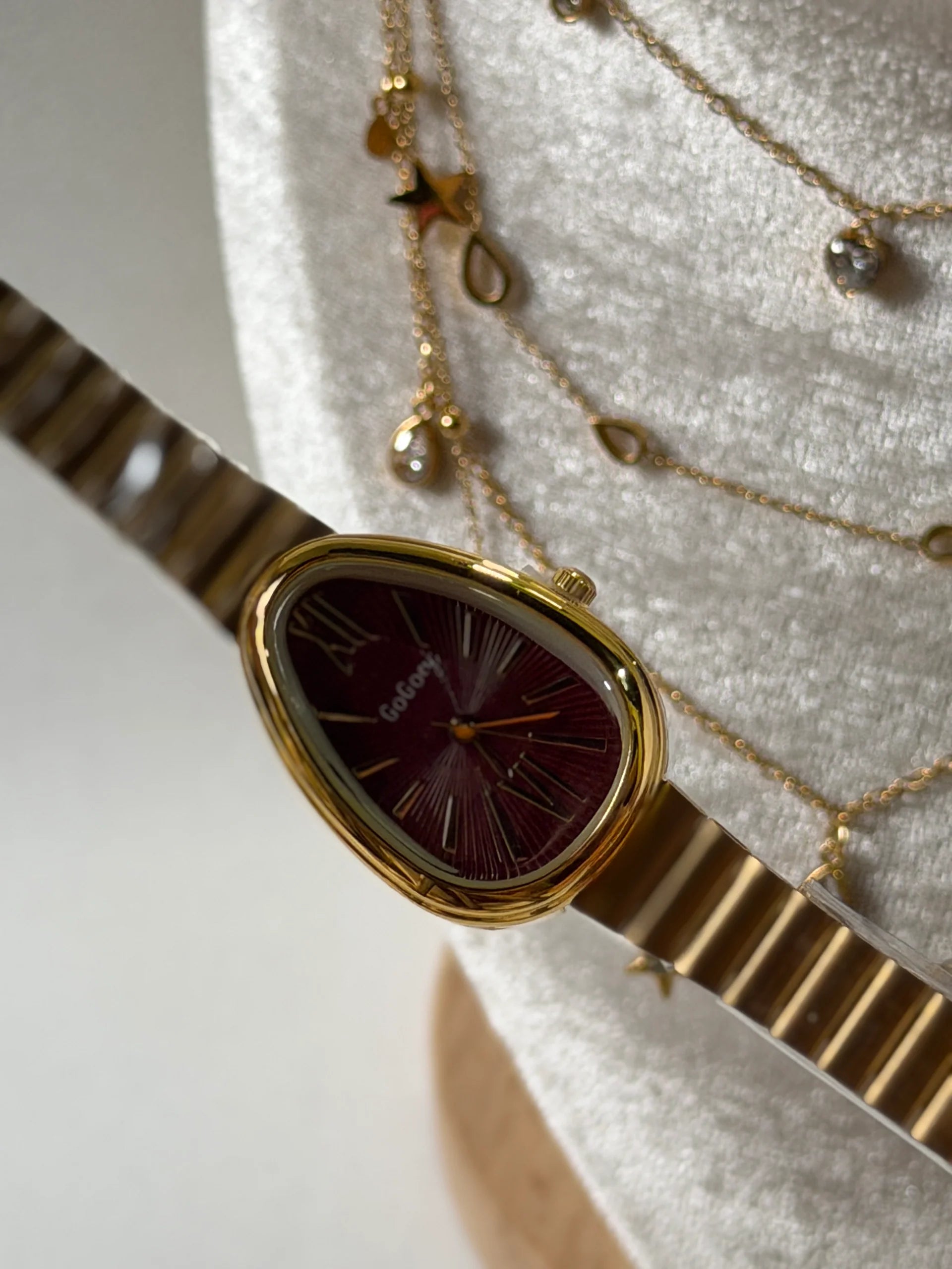 Cherry red vintage watch Stack